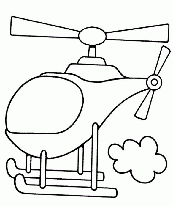 Helicopter Coloring Pages For Kids