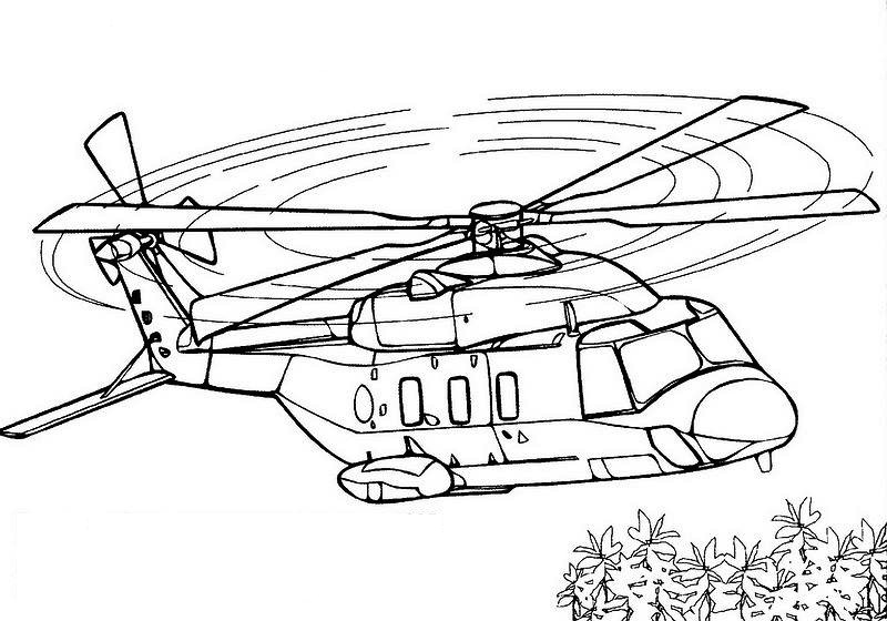 800x560 Helicopter Coloring Pages