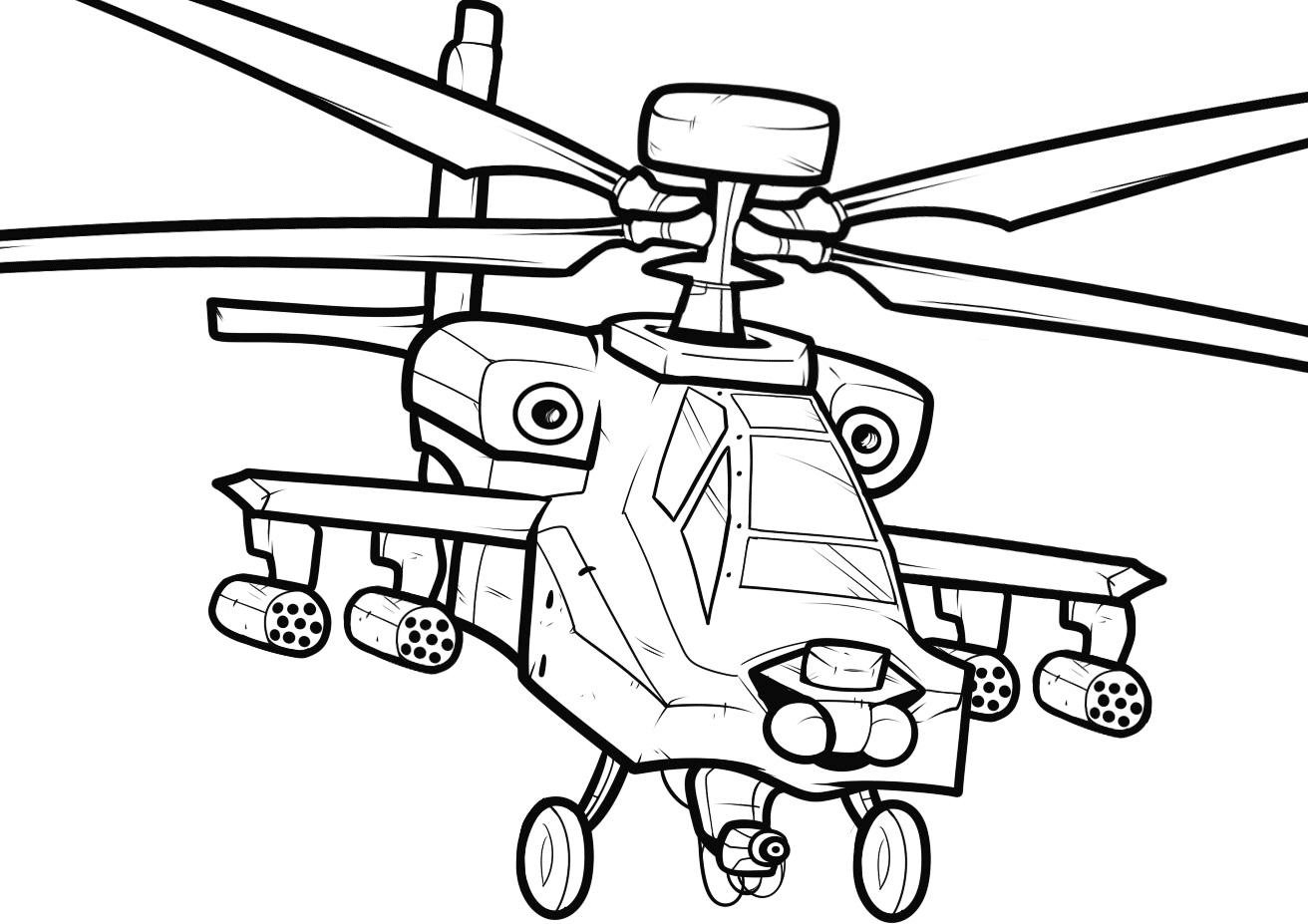 Helicopter Coloring Pages Print