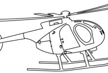 220x150 Helicopter Coloring Pages