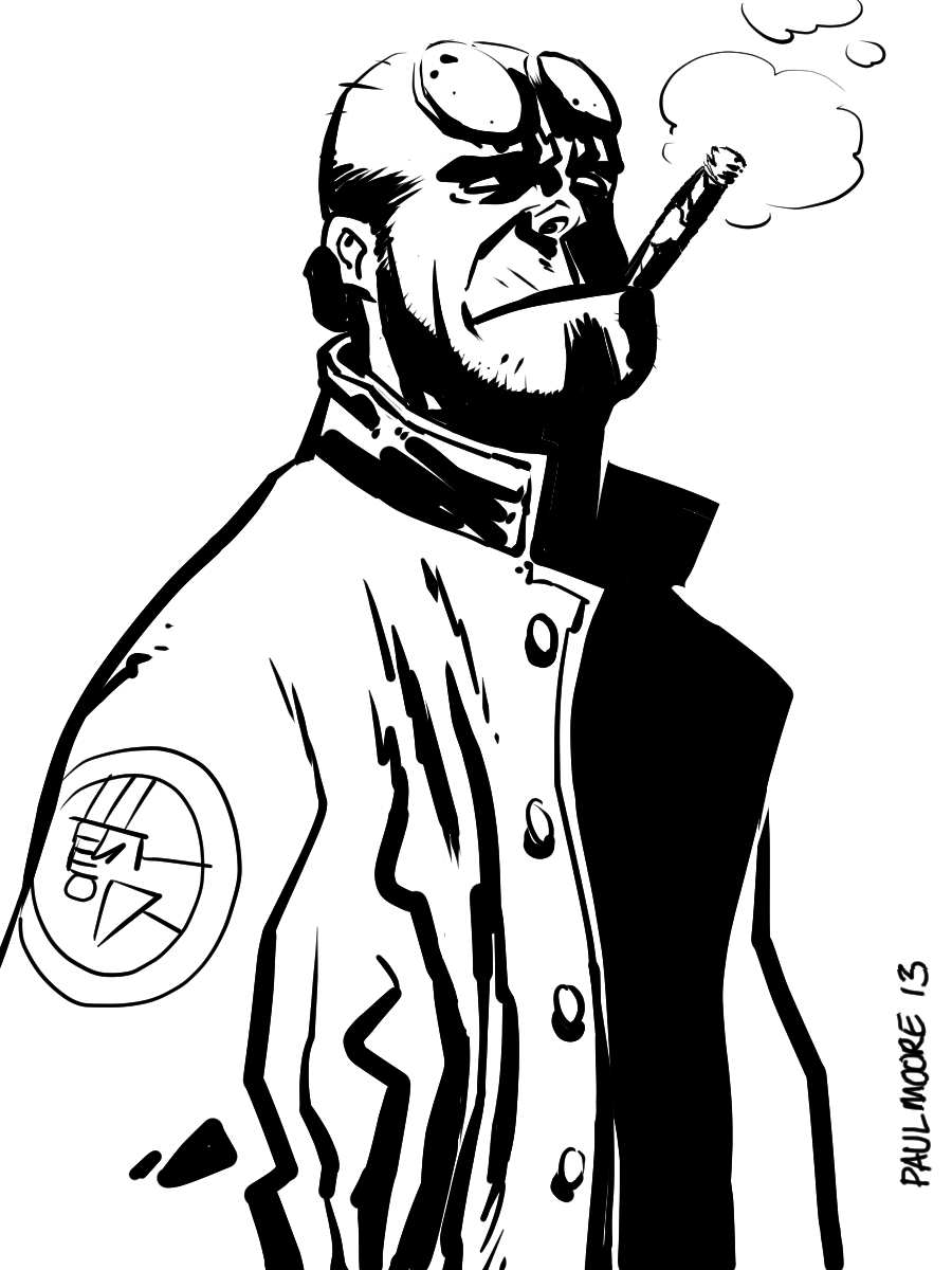 900x1200 Hellboy By Paul Moore