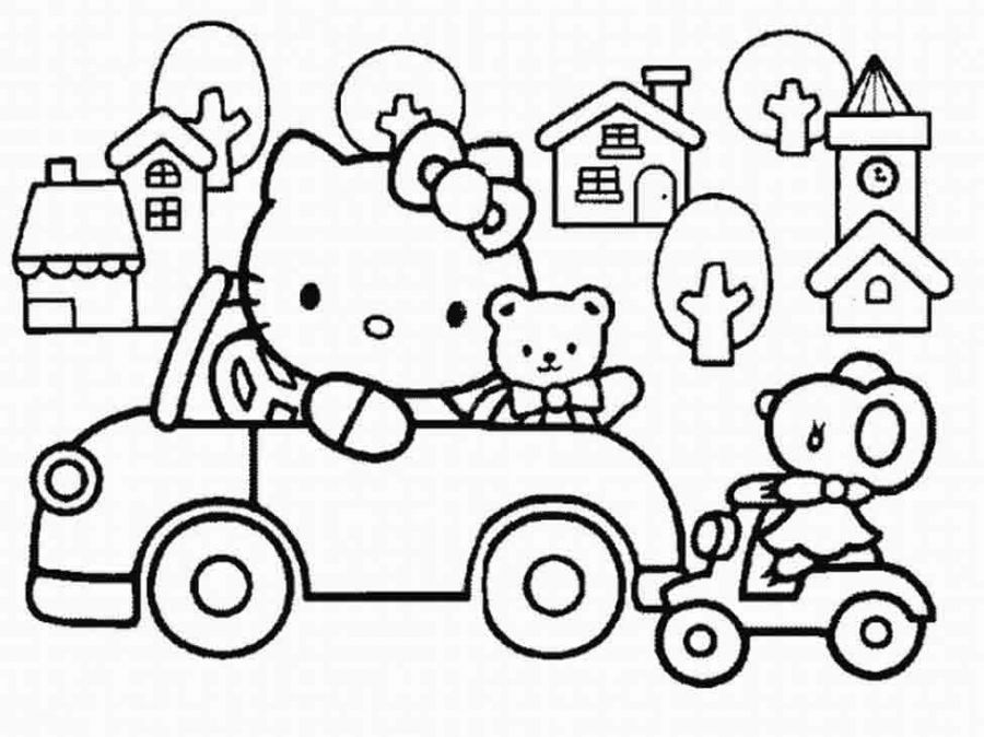 900x674 Hello Kitty Coloring Pages ( Coloring Hello Kitty