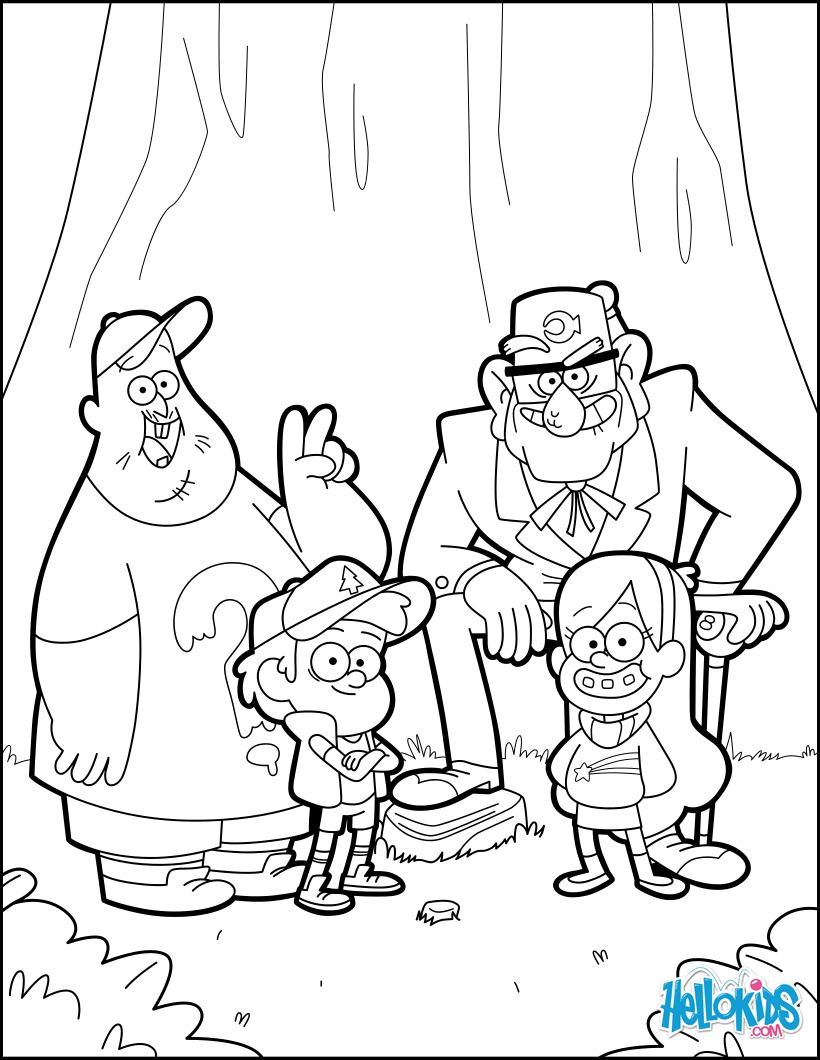 820x1060 Hello Kids Coloring Pages Welcome To Gravity Falls Hellokids Com