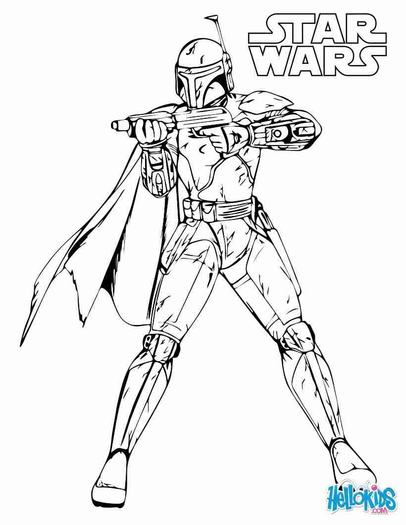 820x1060 Boba Fett Coloring Pages Hellokids Com And Page Olegratiy