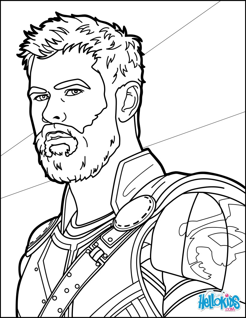 820x1060 Thor Ragnarok Coloring Pages Hellokids Com Fine