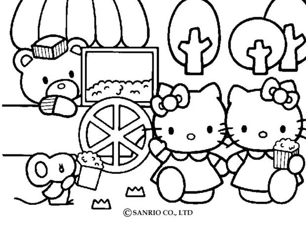 620x458 Hello Kitty Friends Coloring Pages