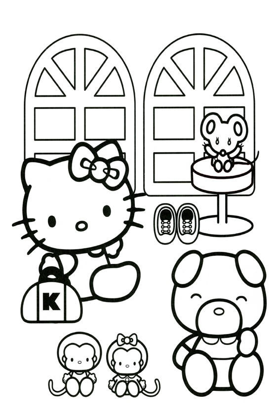 567x850 Hello Kitty Coloring Pages Overview With A Lot Of Kitties