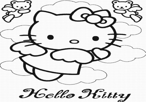 476x333 Hello Kitty Spring Coloring Pages Page Image Clipart Images