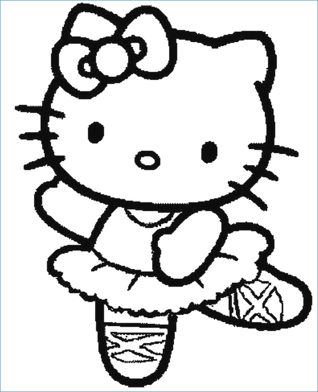 634x780 Hello Kitty Ballerina Coloring Page