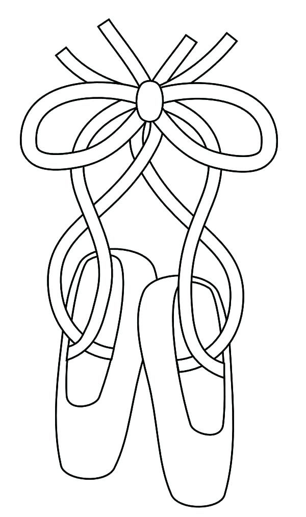 600x1014 Elegant Coloring Pages Ballerina Print Shoes For Present Bulk