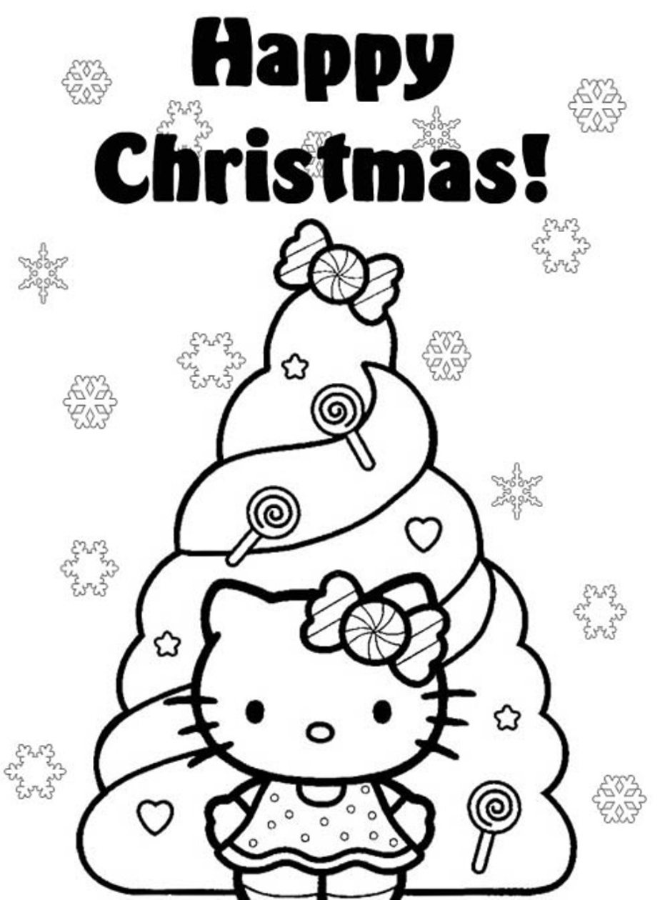 Hello Kitty Birthday Coloring Pages