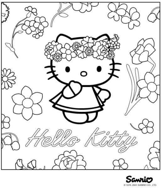 519x600 Hello Kitty Birthday Coloring Pages Newsletter Templates