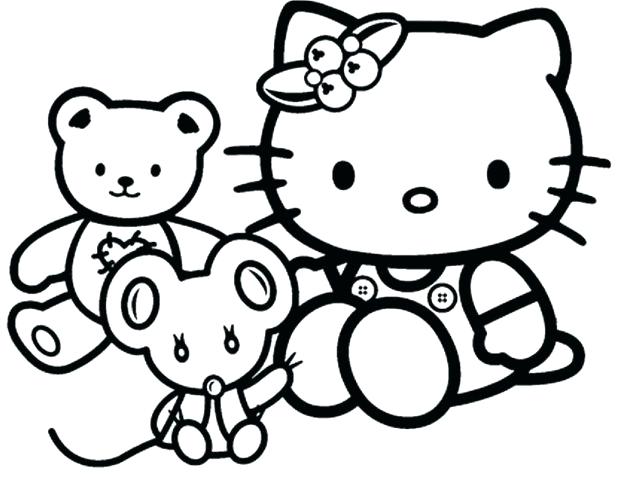 618x480 Hello Kitty Birthday Coloring Pages Free Printable Hello Kitty