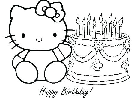 440x330 Hello Kitty Birthday Coloring Pages Hello Kitty Birthday Coloring