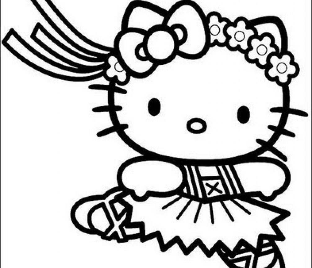 1006x864 Princess Hello Kitty Coloring Pages Free Printable Cartoons