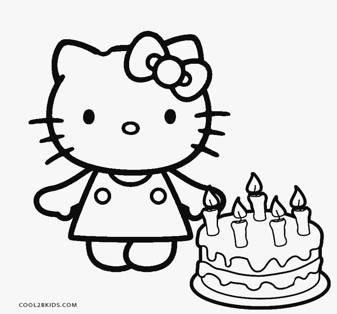 670x626 Trend Hello Kitty Birthday Coloring Pages 37 For World Intended