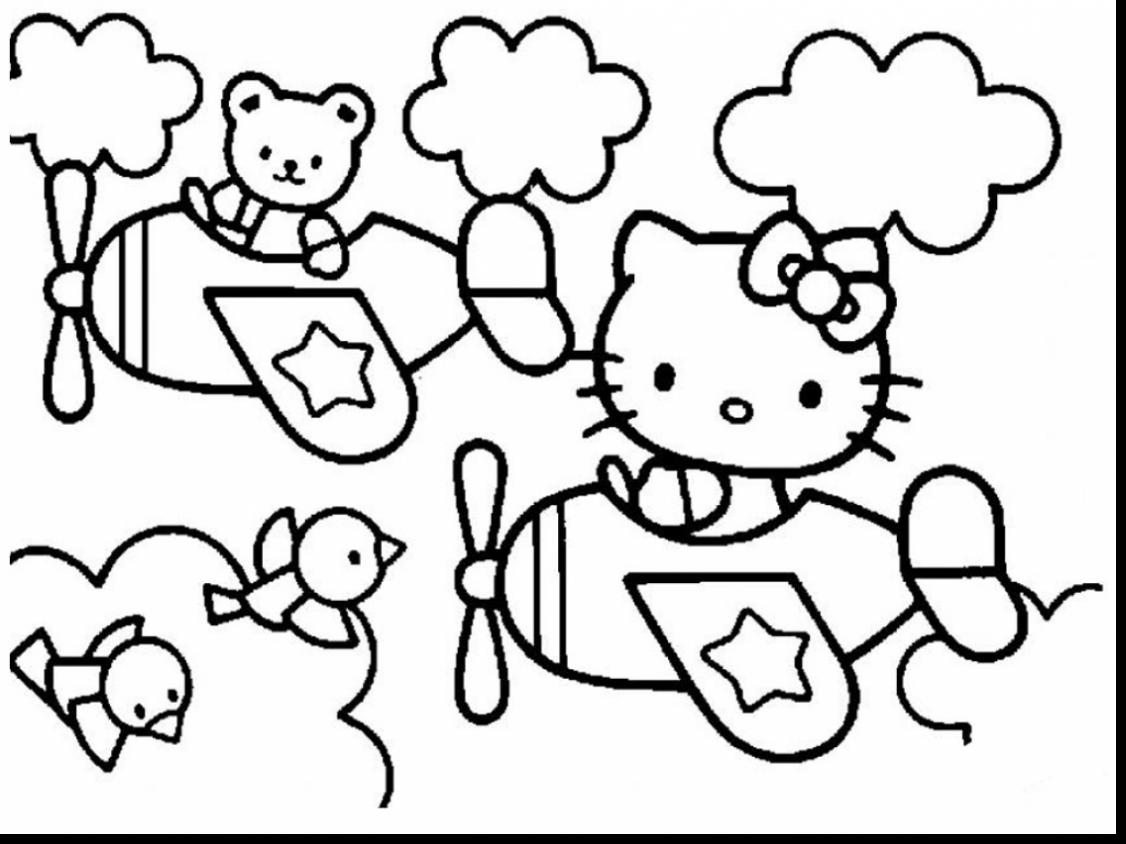 1126x844 Hello Kitty Coloring Pages Birthday Newyork Rp Hello Kitty