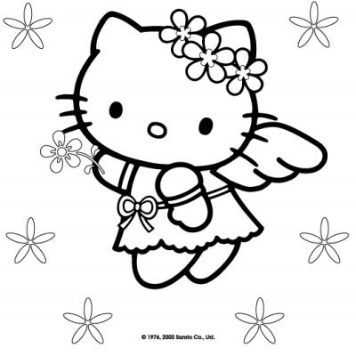400x400 Hello Kitty Cute Pages Kids Hello Kitty Cartoon Coloring Pages