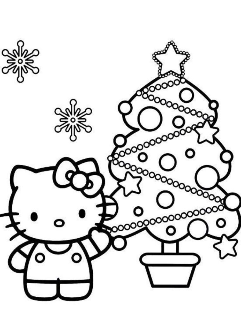 934x1260 Hello Kitty Christmas Coloring Pages To Print Printable Coloring