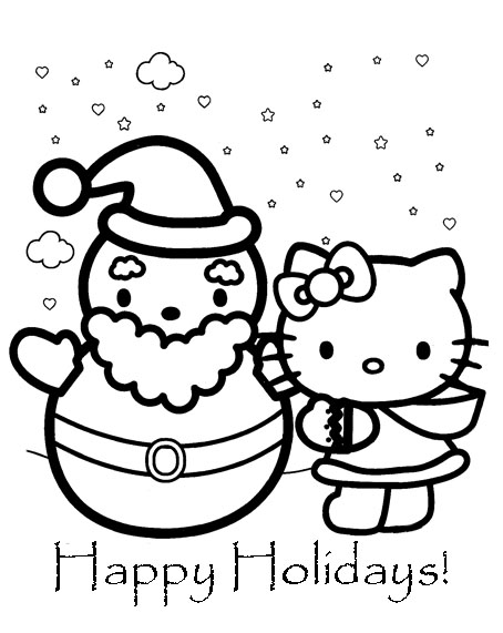 454x571 Hello Kitty Christmas Coloring Pages Learn To Coloring