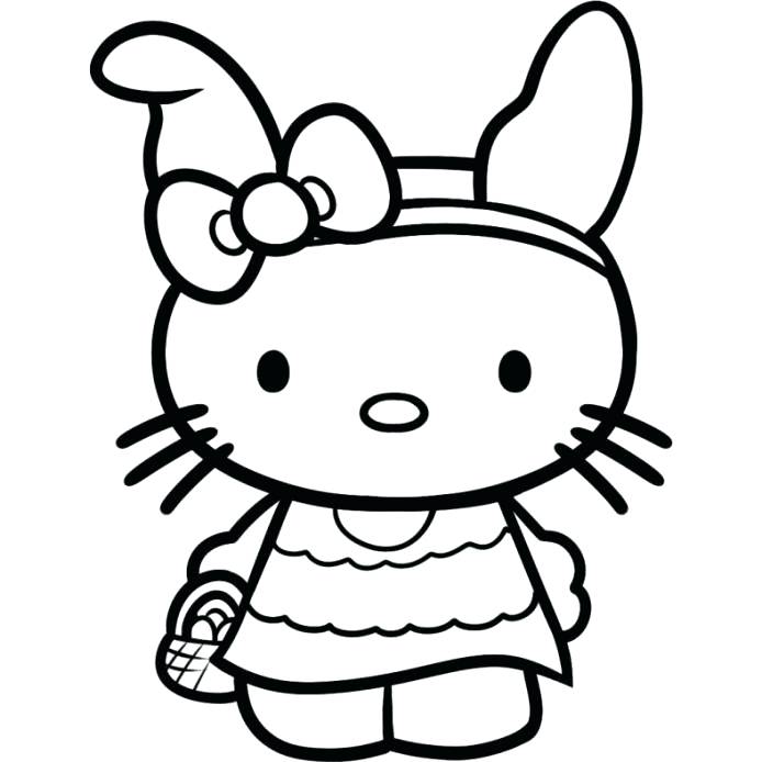 694x694 Coloring Pages Hello Kitty Free Hello Kitty Printable Coloring