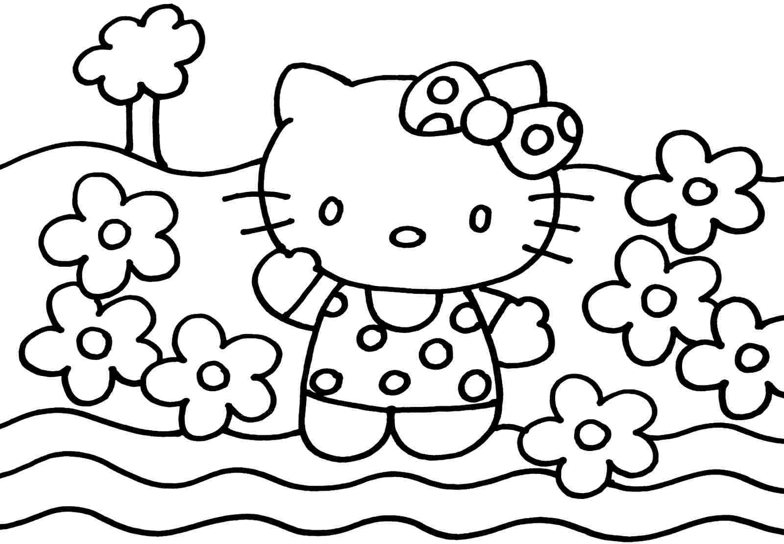 1600x1111 Awesome Coloring Pages To Print Of Hello Kitty Gallery Ideas
