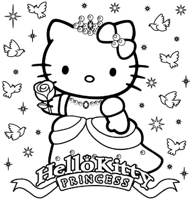 Hello Kitty Coloring Pages For Kids