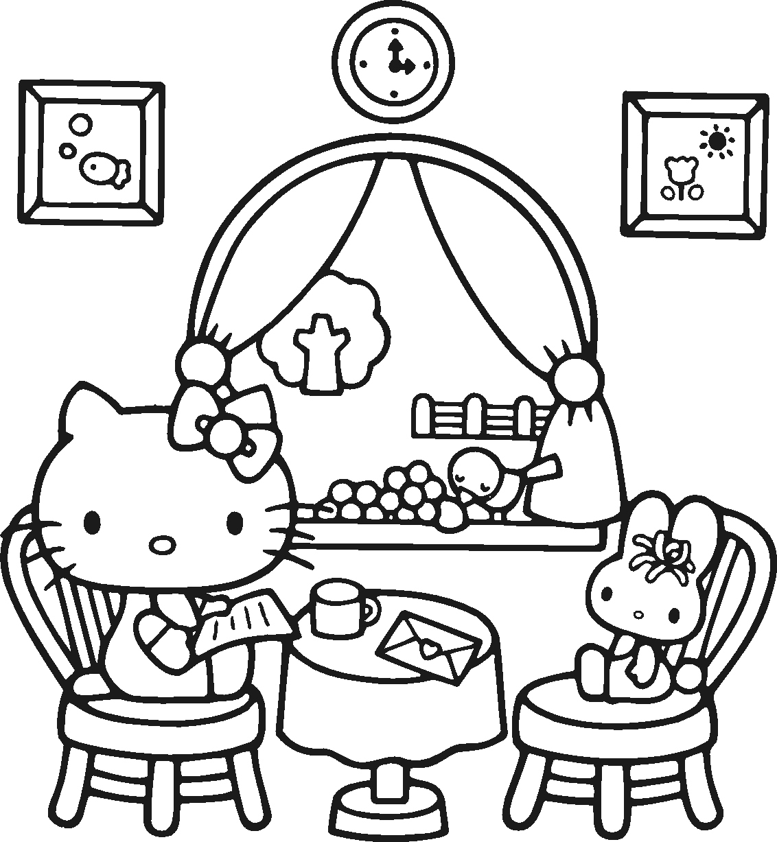 1132x1227 Coloring Pages For Kids To Print New Hello Kitty Coloring Pages