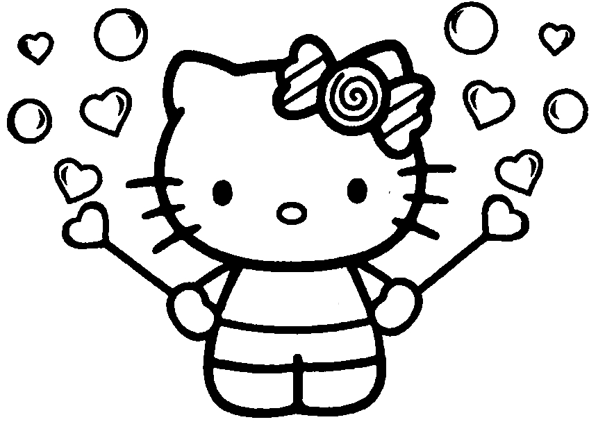 884x608 Hello Kitty Printable Coloring Page Japanese White Cat 15