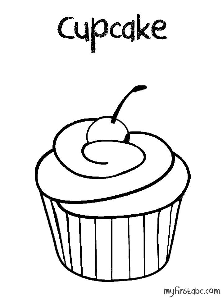 718x958 Cupcake Coloring Pages