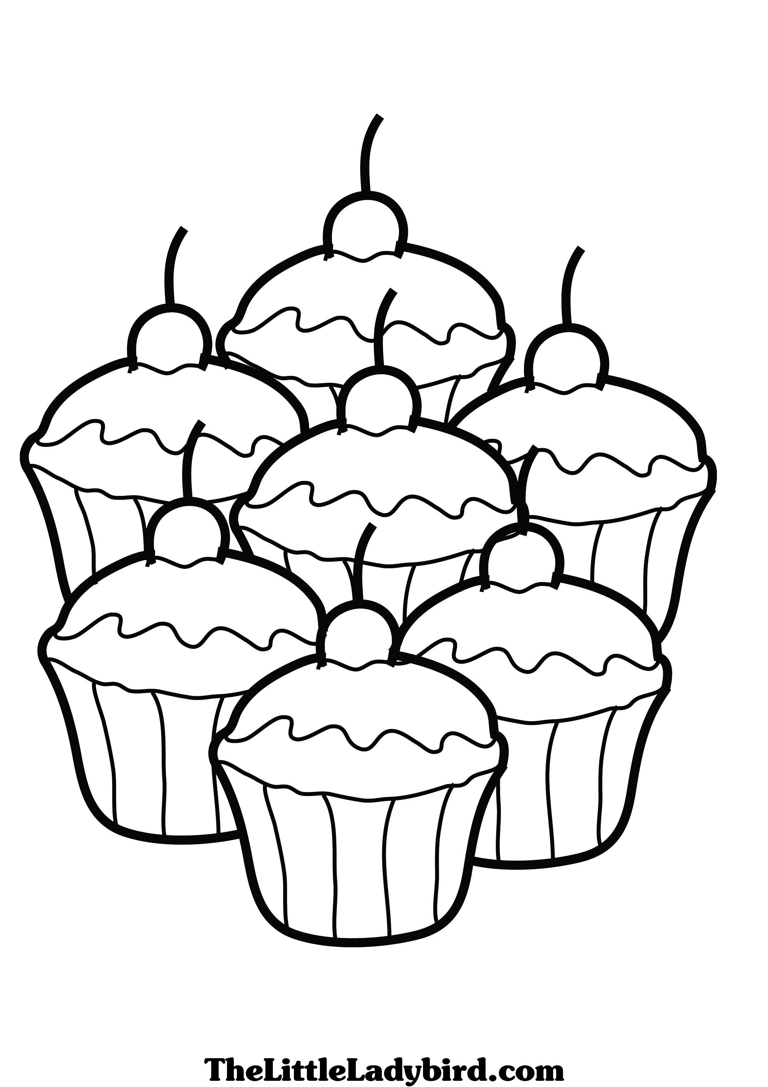 2480x3508 Hello Kitty Cupcake Coloring Page Free Printable Pages