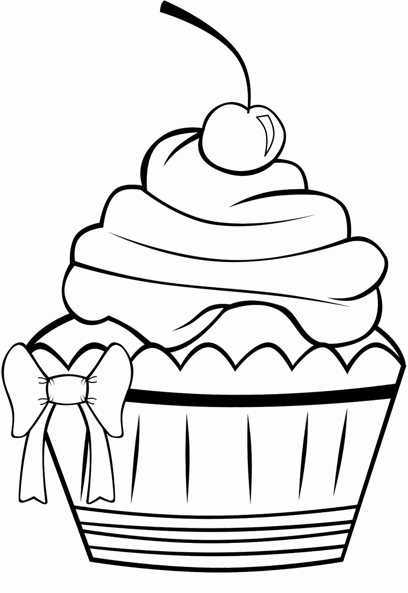 800x1161 Birthday Cupcakes Coloring Pages Hello Kitty Cupcake Coloring