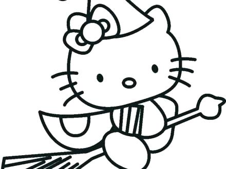 440x330 Hello Kitty Halloween Coloring Pages Astounding Hello Kitty