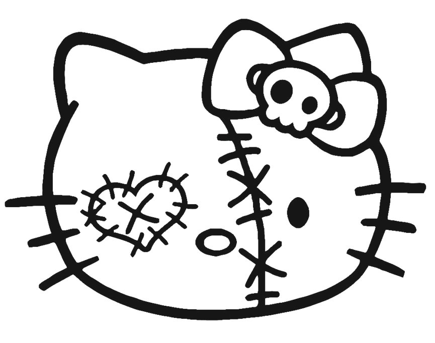 865x682 Hello Kitty Halloween Coloring Pages Page Image Clipart Images