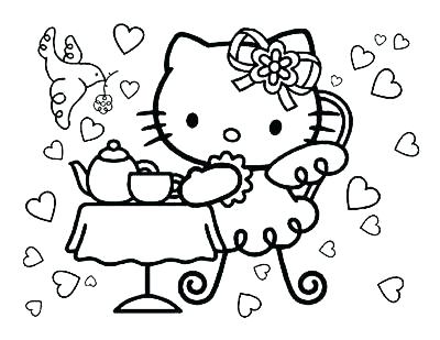 400x309 Hellow Kitty Coloring Pages Hello Kitty Coloring Sheets Halloween