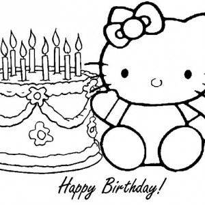 300x300 Hello Kitty Birthday Coloring Pages Best Place To Color
