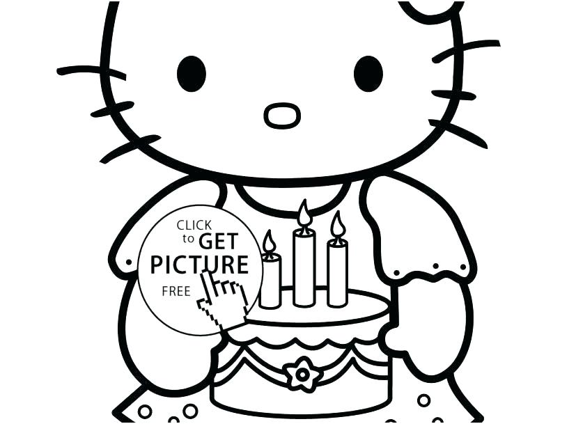 827x609 Hello Kitty Birthday Coloring Pages Ing Ing Ing Free Hello Kitty