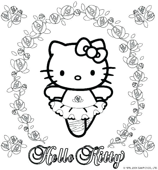545x585 Hello Kitty Images To Color Kitty Color Pages Hello Kitty Birthday
