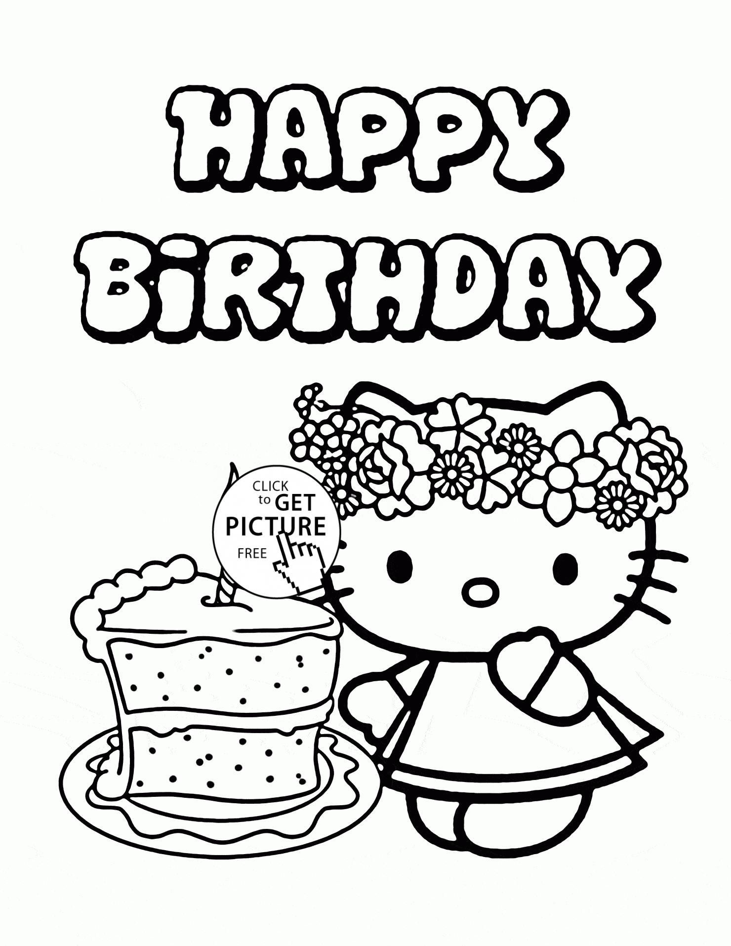 1480x1915 Inspiration Happy Birthday Coloring Pages Hello Kitty