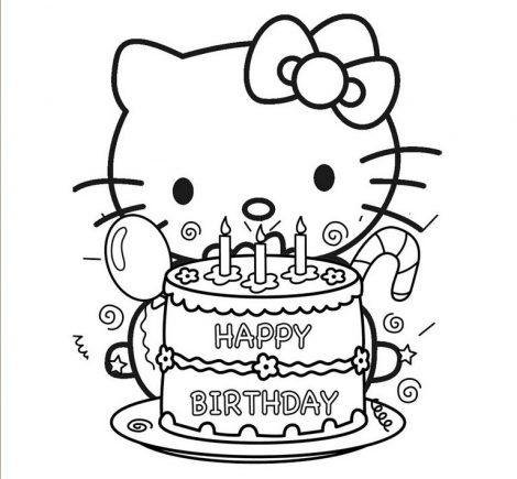 470x435 Printable 21 Hello Kitty Happy Birthday Coloring Pages 6298