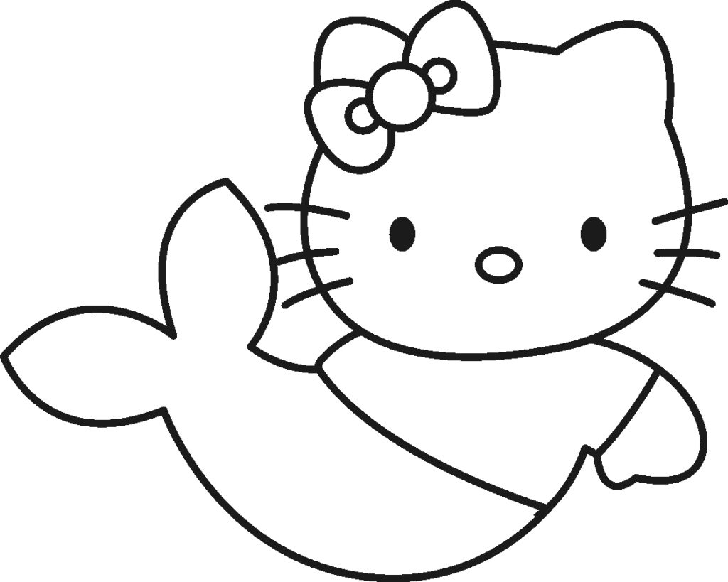 1024x819 Best Hello Kitty Mermaid Coloring Pages Free 1353 Printable