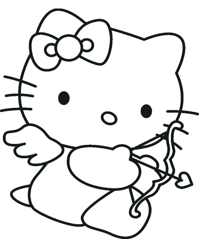700x838 Color Pages Hello Kitty Free Hello Kitty Valentines Day Coloring