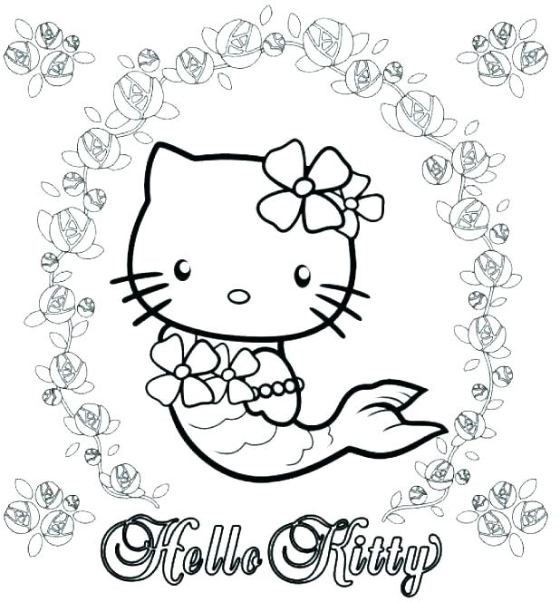618x664 Coloring Pages Hello Kitty Mermaid Kitty Color Pages Hello Kitty