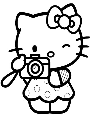 312x400 Hello Kitty Coloring Pages