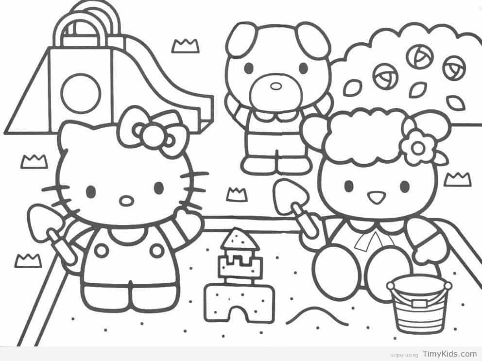 992x743 Baby Hello Kitty Coloring Pages Timykids