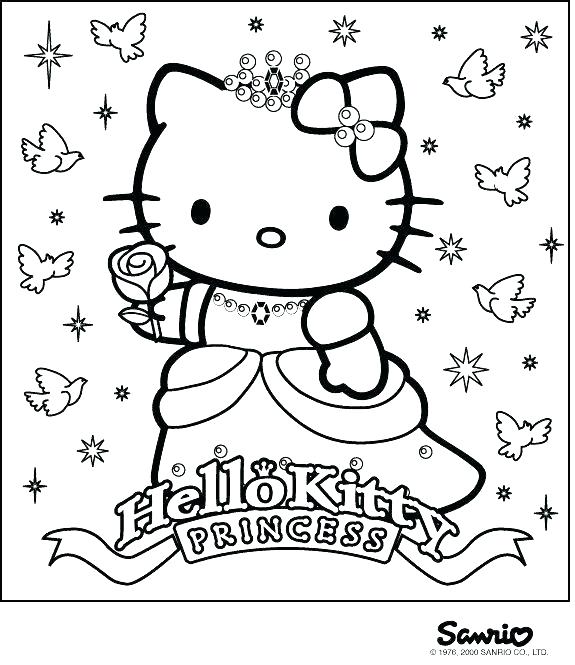 575x665 Kitty Coloring Page Princess Coloring Page Princess Hello Kitty