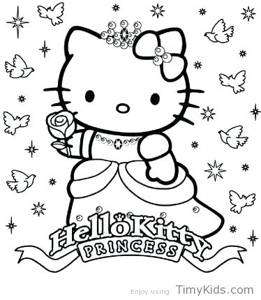 374x430 Unique Hello Kitty Princess Coloring Pages For Hello Kitty