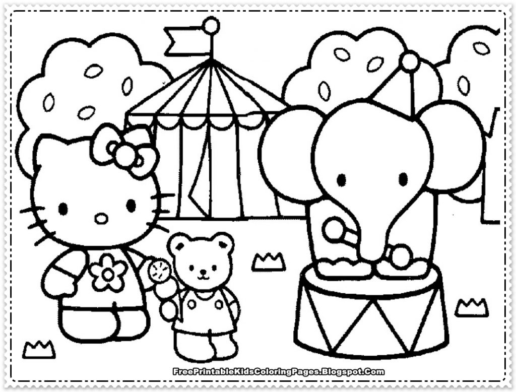 1024x778 Awesome Hello Kitty Princess Coloring Pages Collection Free