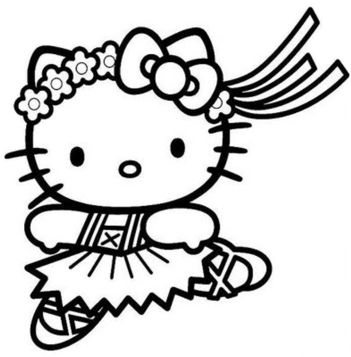 696x708 Hello Kitty Coloring Pages Online Coloring Book