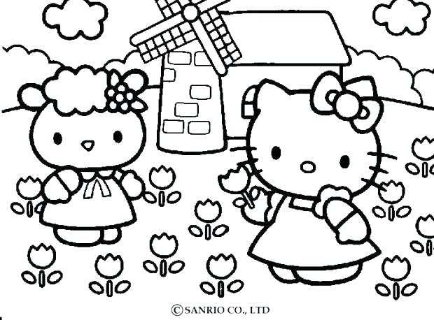 620x458 Hello Kitty Beach Coloring Pages Of Summer Page Free On The Large